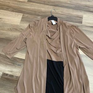 Women's Size 14W Connected Apparel Black and Brown  Dress
